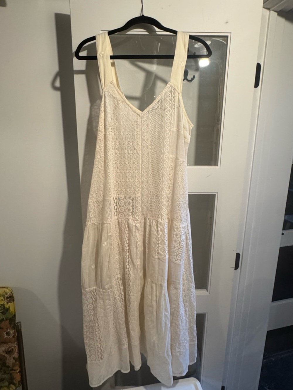 Anthropologie off white Lace Midi Dress